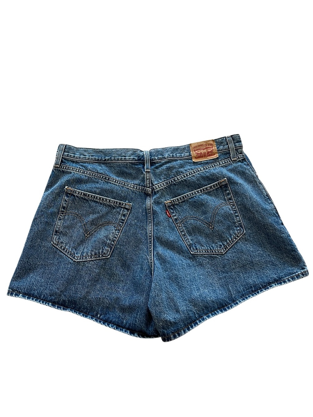 Levi’s 100% Cotton Classic High-Waisted Mom Shorts Blue Denim- 18W - Picture 2 of 8